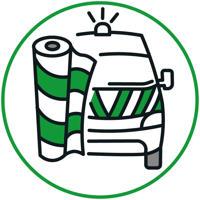 Icons Veiligheidsmarkeringen voertuigen Opticom